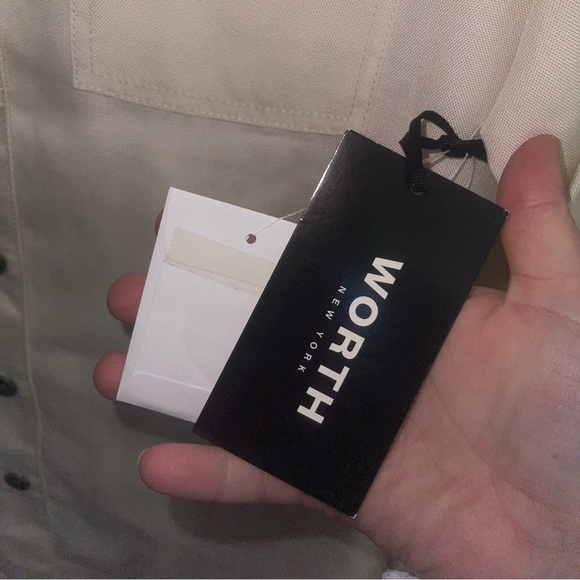 WORTH NEW YORK Ivory Basketweave Tencel Split Back
Blouse - Picture 6 of 8